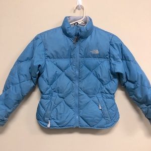 Blue North Face Puffer Jacket
